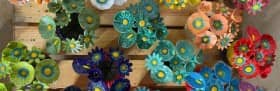 Ondalys, mini ceramic flower