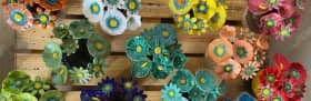 Daisy, mini ceramic flower