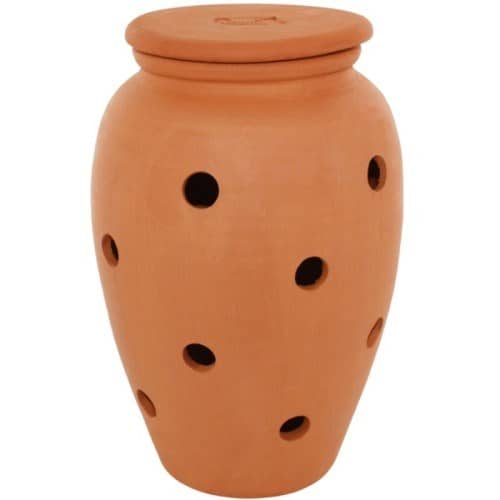 Lombricomposteur WORMacotta, petit pot en terre cuite perfore a enterrer