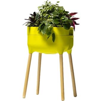Wooden elevated planter with passive hydroponics