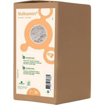 Vulkamin, volcanic powder for animal bedding