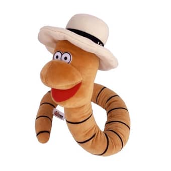 Willy the worm plush toy