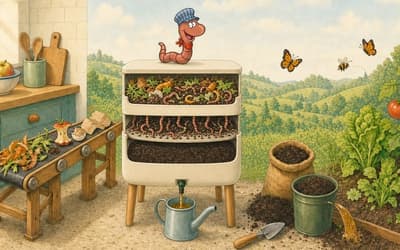 How does a worm composter or worm bin work?