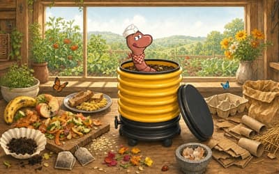 What can you feed the worms in your worm composter?