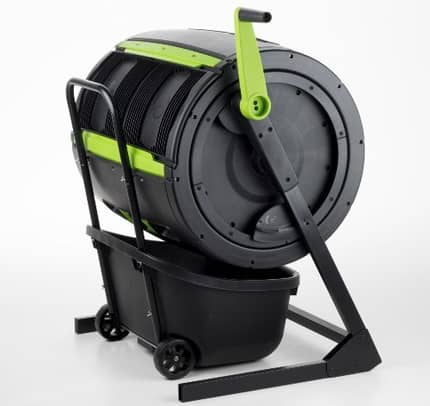 En option le chariot pratique qui se glisse sous le composteur